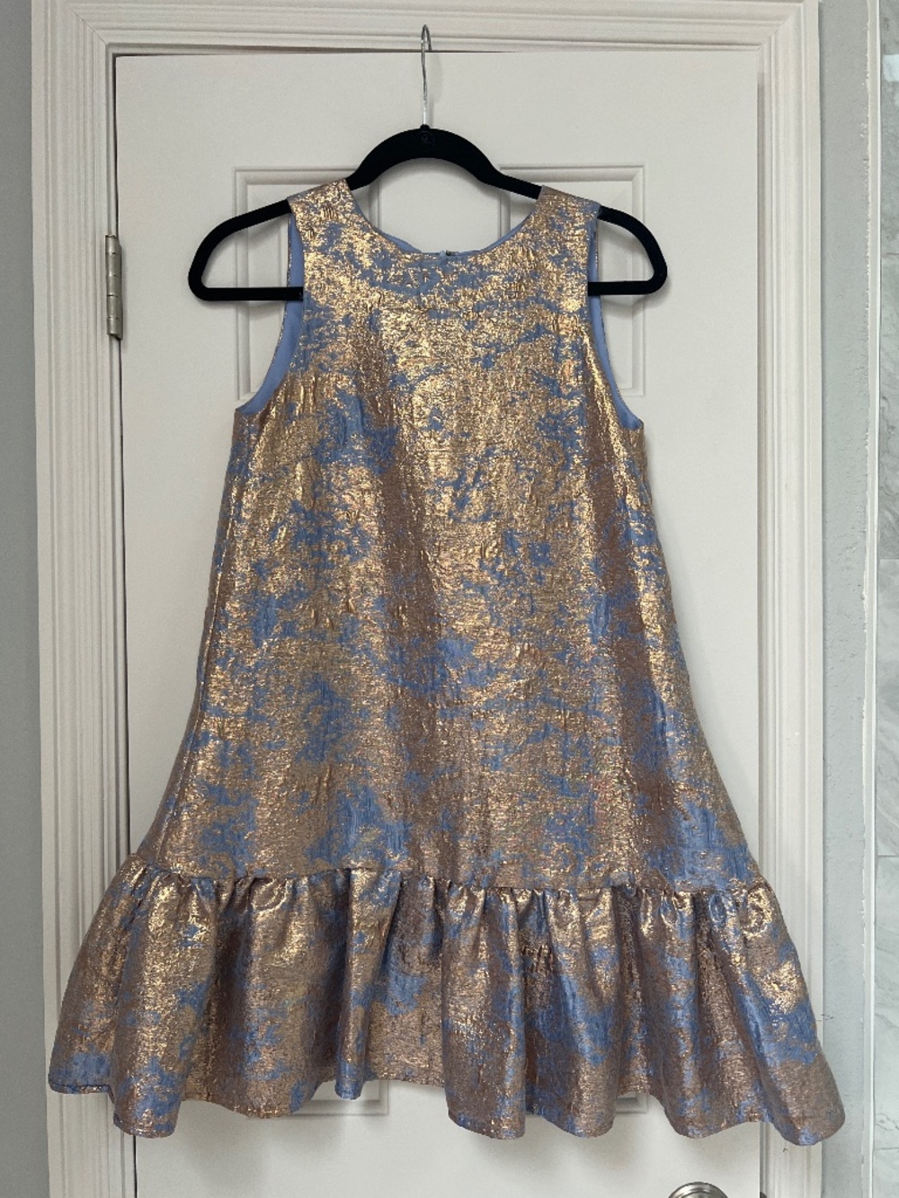 Slate & Willow Burning Gold Jacquard Shift Dress Size 2